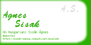 agnes sisak business card